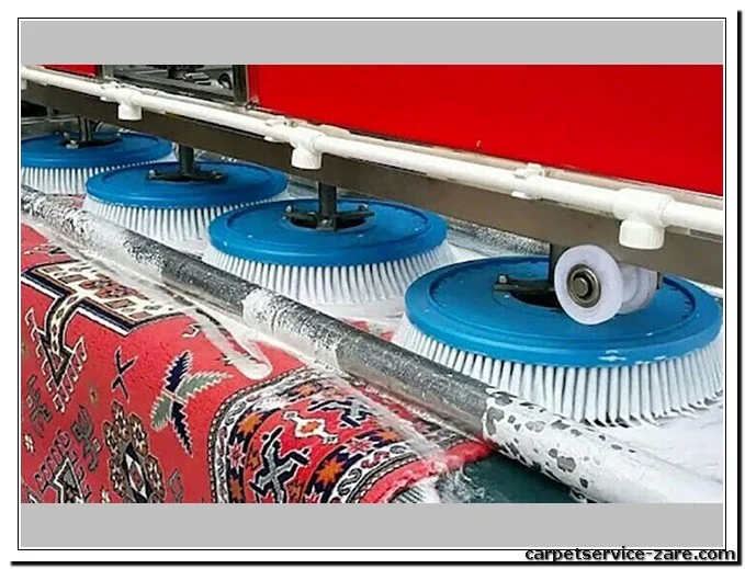 مرحله سوم؛ آبکشی فرش